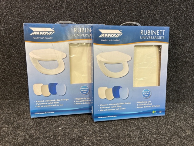 1602648-2 2 st Toalettsitsar Arrow Rubinett Universal Vit