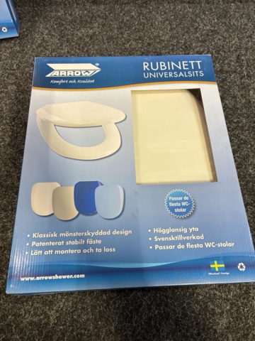 1602648-3 2 st Toalettsitsar Arrow Rubinett Universal Vit
