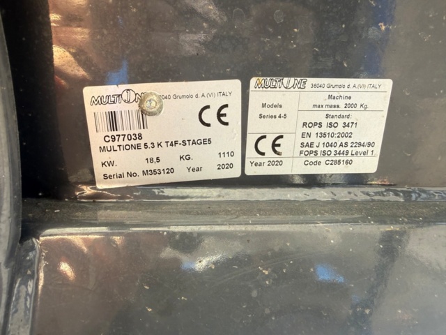 1486434-13 Kompaktlastare MultiOne 5.3K 4WD Hydrostat med teleskoparm, skopa och gafflar – 2020