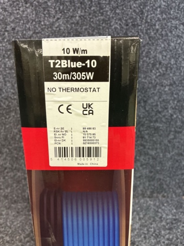 1602673-3 Golvvärmepaket Raychem T2Blue-10 30M