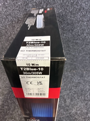 1602673-4 Golvvärmepaket Raychem T2Blue-10 30M