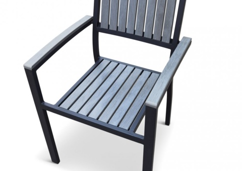 8 garden chairs in aluminum and composite - Waxholm