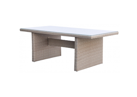Outdoor table Hampton 200x100 cm - natural synthetic rattan