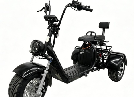 Three-wheeled Electric Moped Gardeney CP-3.2 - Black Electric Scooter Adult 2000W