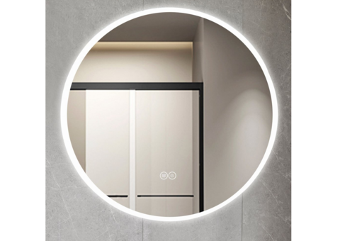 Round bathroom mirror 100 cm with LED lighting, anti-fog & touch control