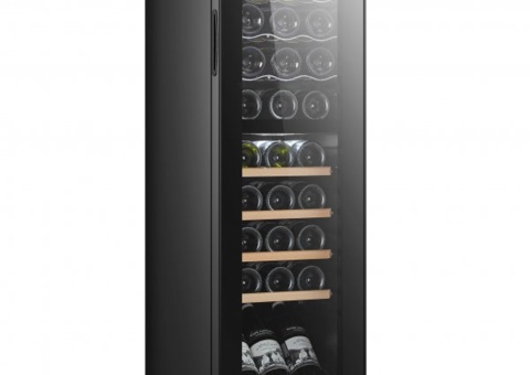 Wine cooler 27 bottles | 2 cooling zones | Quiet | Black