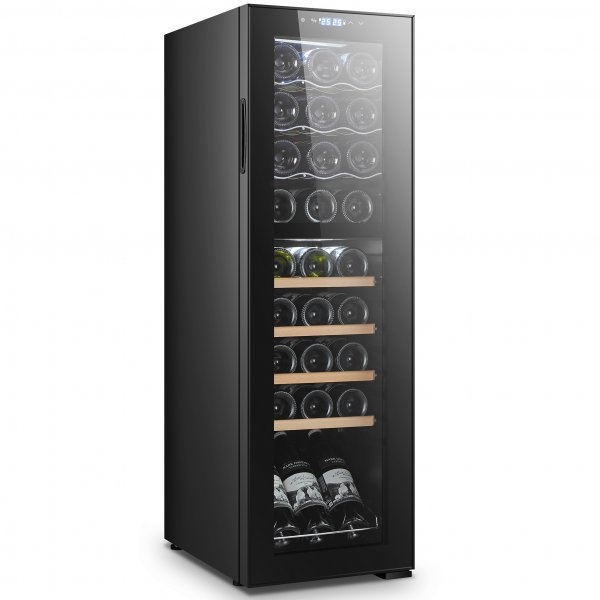 1602441-1 Wine cooler 27 bottles | 2 cooling zones | Quiet | Black