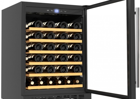 Large built-in wine cooler 46 bottles | LED lighting