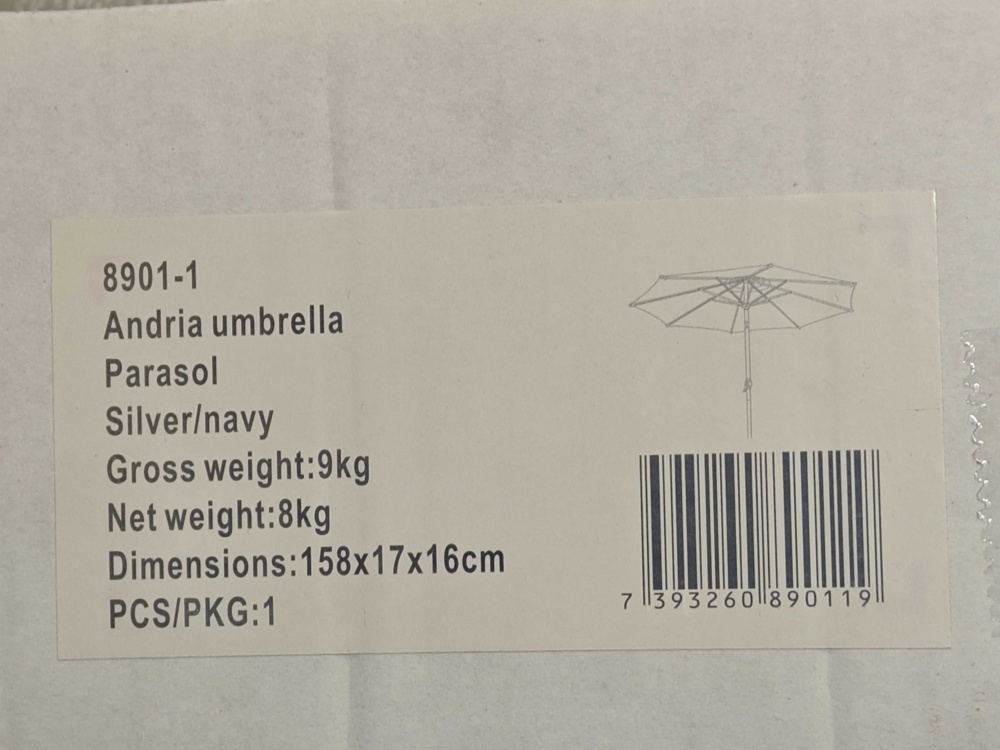 1564915-2 New parasol Brafab Andria Umbrella