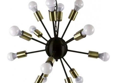 Ceiling lamp Black / Brass