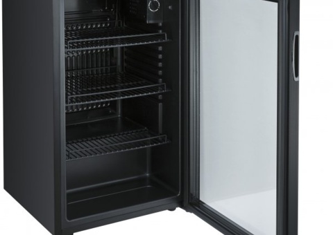 Freestanding mini fridge for 110 cans