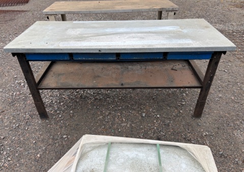 Work table with storage – 200 x 80 cm