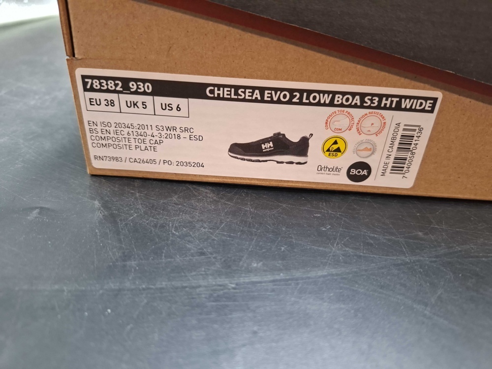 1602894-2 Skyddsskor - Helly Hansen, Chelsea Evo 2 Low BOA S3 HT Wide, stl 38