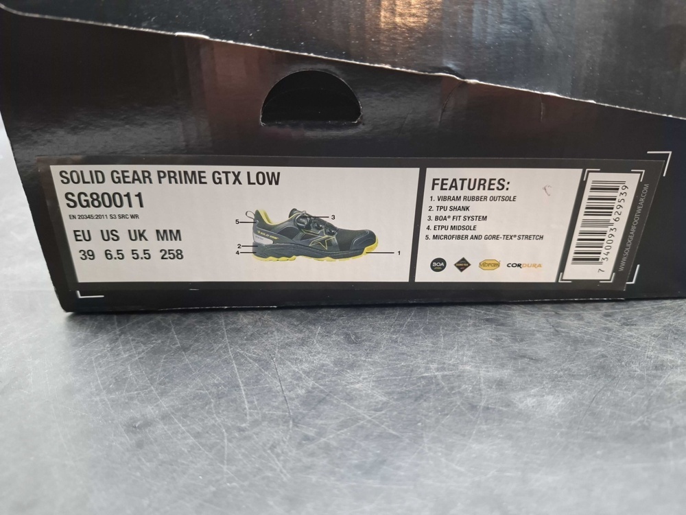 1602898-2 Skyddsskor - Solid Gear, Prime GTX Low, stl 39