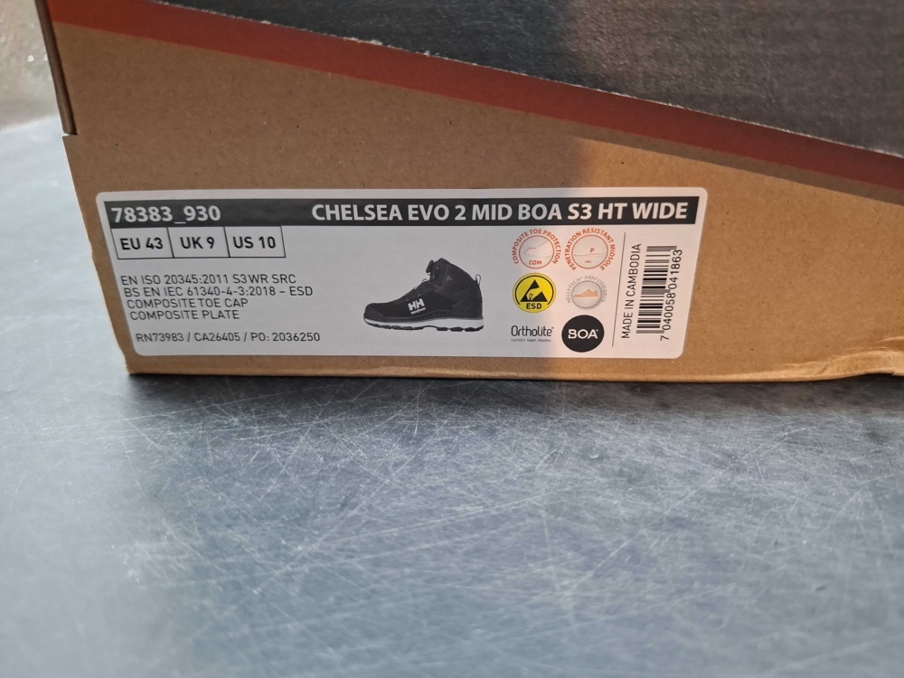 1603472-2 Skyddskängor - Helly Hansen, Chelsea Evo 2 Mid BOA HT Wide, stl EU 43