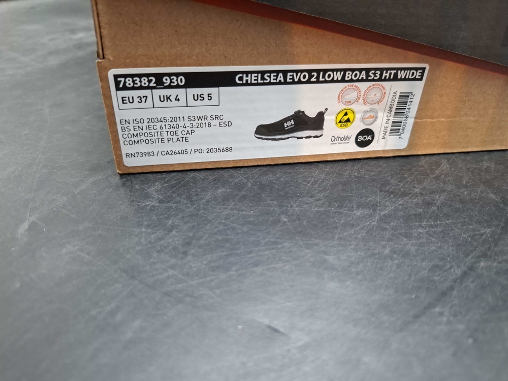 1603481-2 Skyddsskor - Helly Hansen, Chelsea Evo 2 Low BOA S3 HT Wide, stl EU 37