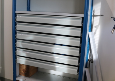 Sheet metal shelf