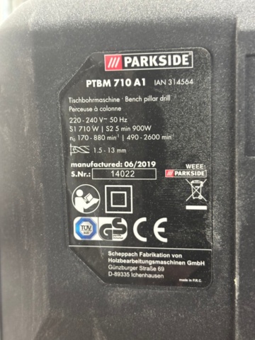 1600242-5 Pelarborrmaskin och slipmaskiner 2 st - Parkside, Chuan Te