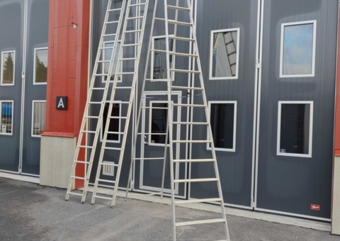Stepladder and extension ladder
