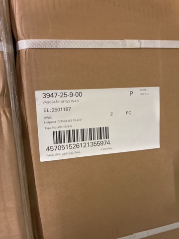 1602758-6 Väggskåp Enoc System W3 15-4-S med glasdörr