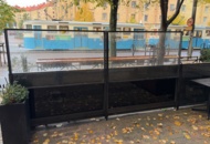 1576495 Vindskydd höj- och sänkbara i glas 9 st