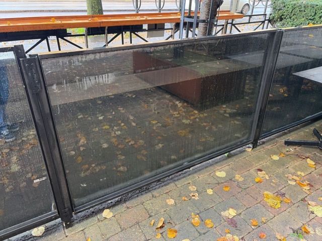 1576495-4 Vindskydd höj- och sänkbara i glas 9 st