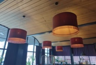 1564922 5 ceiling lamps with textile shade