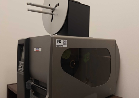 Label printer with label rewinder - TSC TTP-346M Pro