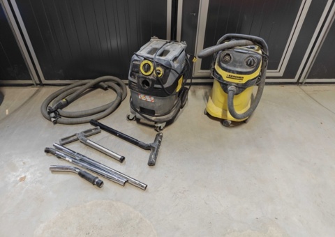 Two Kärcher industrial vacuum cleaners