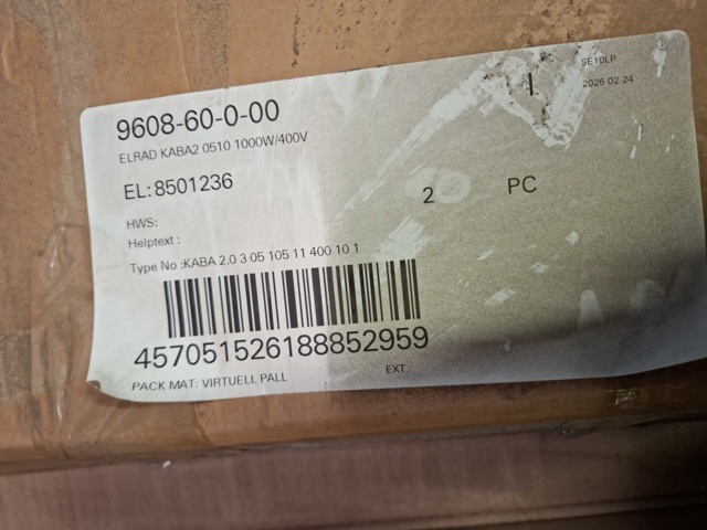 1602794-9 Elradiator LVI KABA 2 1127x500mm