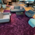 1548298-19 Loungemöblemang med soffa, fåtöljer, soffbord, sittpuff och matta - Coalesse