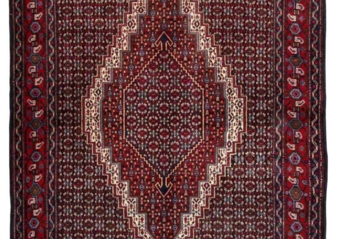 Hand-knotted Persian double-woven rug - Senneh, 125 x 168 cm