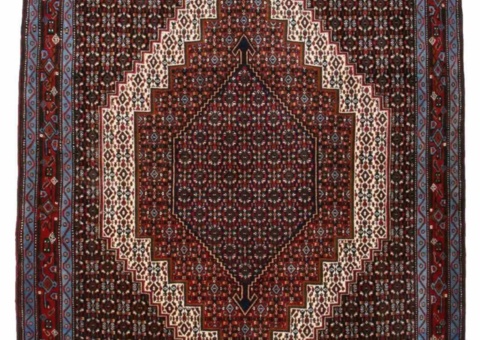 Hand-knotted Persian double-woven rug - Senneh, 125 x 179 cm