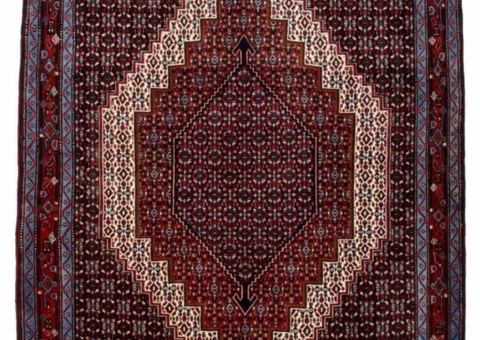 Hand-knotted Persian double-woven rug - Senneh, 127 x 178 cm