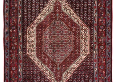 Hand-knotted Persian double-woven rug - Senneh, 127 x 164 cm