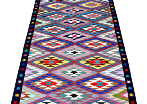 Hand-knotted Persian rug - Azerbajdzjan Kilim, 142 x 386 cm