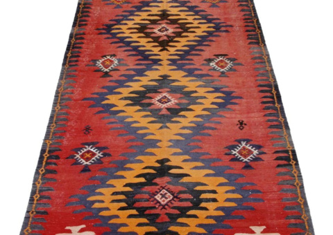 Hand-knotted Persian rug - Meshkin Shahr Kilim, 156 x 393 cm