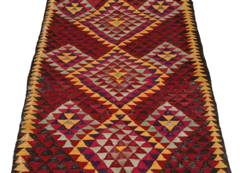 Hand-knotted Persian rug - Meshkin Shahr Kilim, 323 x 140 cm