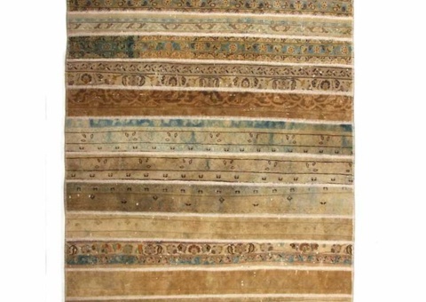 Hand-knotted Persian patchwork rug - Wool/yarn, 152 x 198 cm