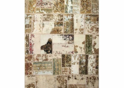 Hand-knotted Persian patchwork rug - Wool/yarn, 165 x 218 cm