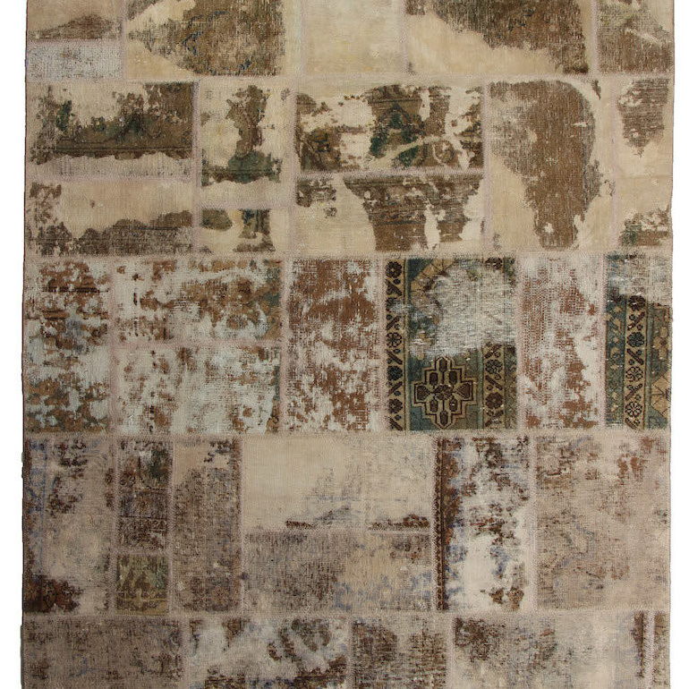 1604029-1 Hand-knotted Persian patchwork rug - Wool/yarn, 165 x 220 cm