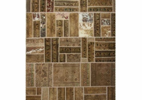 Hand-knotted Persian patchwork rug - Wool/yarn, 170 x 225 cm