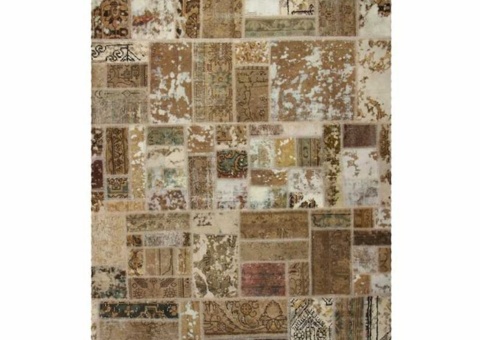 Hand-knotted Persian patchwork rug - Wool/yarn, 173 x 238 cm