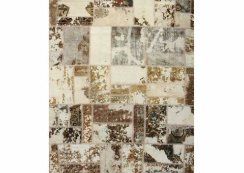 Hand-knotted Persian patchwork rug - Wool/yarn, 175 x 220 cm