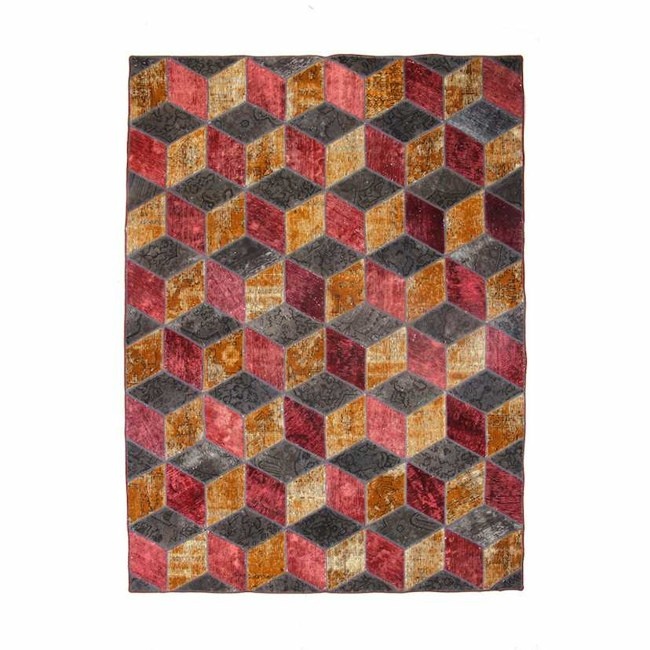 1604038-1 Hand-knotted Persian patchwork rug - Wool/yarn, 176 x 245 cm