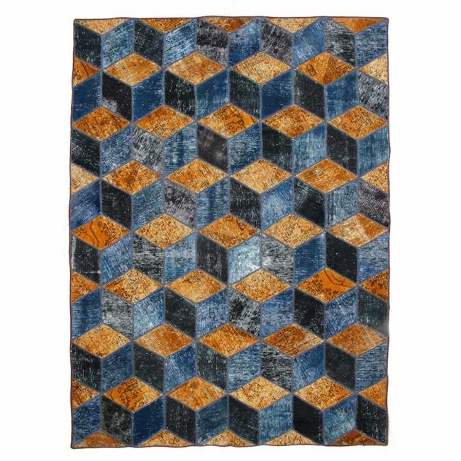 1604039-1 Hand-knotted Persian patchwork rug - Wool/yarn, 177 x 244 cm