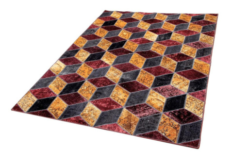 Hand-knotted Persian patchwork rug - Wool/yarn, 177 x 244 cm