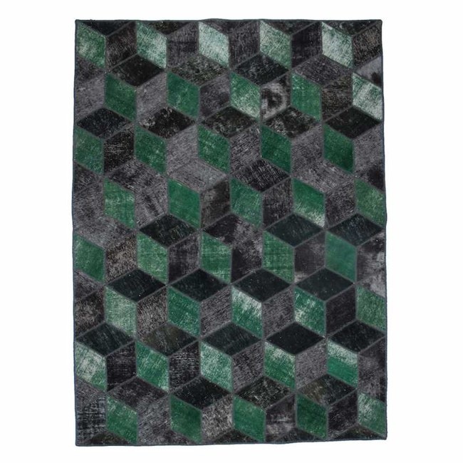 1604042-1 Hand-knotted Persian patchwork rug - Wool/yarn, 178 x 244 cm