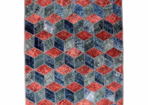 Hand-knotted Persian patchwork rug - Wool/yarn Tabriz, 178 x 246 cm