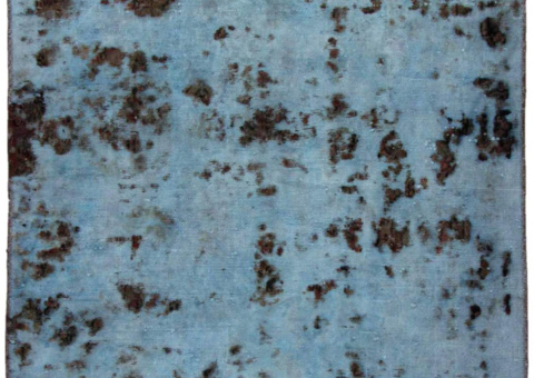 Hand-knotted Persian vintage rug - Blue/brown, 151 x 200 cm